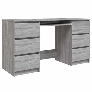 vidaXL P&iacute;sac&iacute; st&ocirc;l siv&yacute; dub sonoma 140x50x77 cm spracovan&eacute; drevo