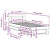 vidaXL R&aacute;m postele Pr&iacute;rodn&aacute; 90 x 190 cm Mas&iacute;vne borovicov&eacute; drevo