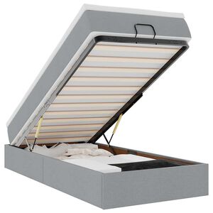 vidaXL Osmansk&yacute; r&aacute;m postele s matraca svetlosiv&aacute; 80x200 cm l&aacute;tka