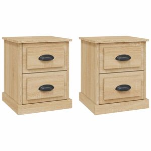 vidaXL Nočn&eacute; stol&iacute;ky 2 ks dub sonoma 39x39x47,5 cm spracovan&eacute; drevo