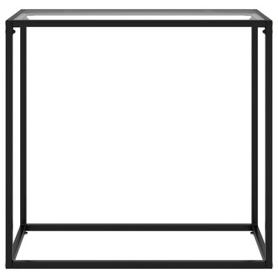 vidaXL Konzolový stolík priehľadný 80x35x75 cm tvrdené sklo