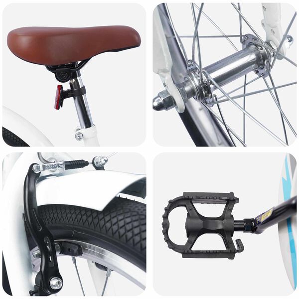 vidaXL Detsk&eacute; Kolo 18 Palcov pre deti od 5 do 7 rokov Biela