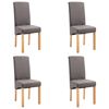 vidaXL Jedálenské stoličky 4 ks, sivohnedé, látka