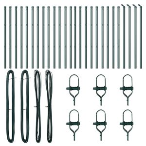 vidaXL Stĺp na plot. 26 pcs Siv&aacute; 3,2 x 3,2 x 50 cm