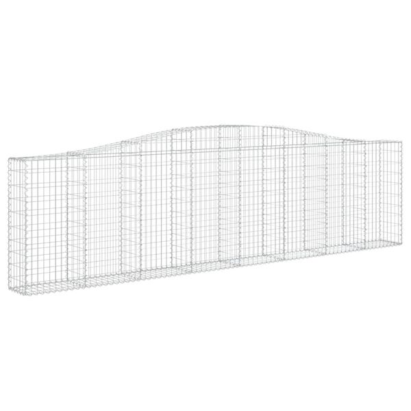vidaXL Oblúkový gabionový kôš 400x30x100/120 cm pozinkované železo