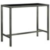 vidaXL Z&aacute;hradn&yacute; barov&yacute; st&ocirc;l siv&yacute; 130x60x110 cm polyratan a sklo