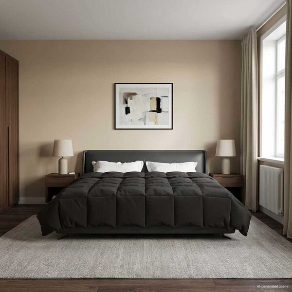 vidaXL Letn&aacute; prikr&yacute;vka &Scaron;nurovan&yacute; Antracit 220 x 240 cm Mikrovl&aacute;kno