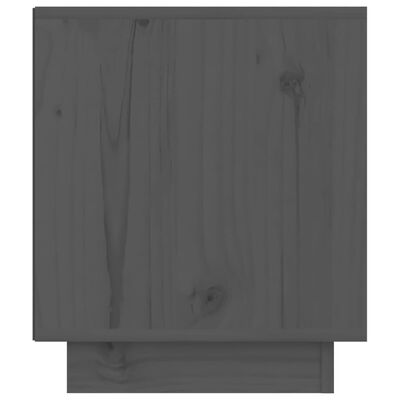 vidaXL Nočný stolík sivý 40x34x40 cm masívne borovicové drevo