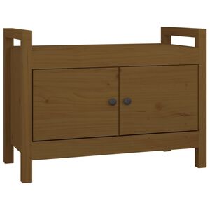 vidaXL Lavica do predsiene medovohned&aacute; 80x40x60 cm mas&iacute;vna borovica