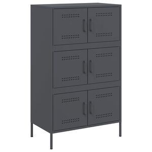 vidaXL Vysok&aacute; skrinka antracitov&aacute; 68x39x113 cm oceľ