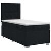 vidaXL Posteľ boxspring s matracom Čierna 100 x 200 cm L&aacute;tka
