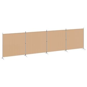 vidaXL 4-panelov&yacute; rozdeľovač miestnosti B&eacute;žov&aacute; 698 x 180 cm L&aacute;tka