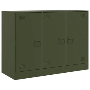 vidaXL Komoda olivovozelen&aacute; 99x39x73 cm oceľ