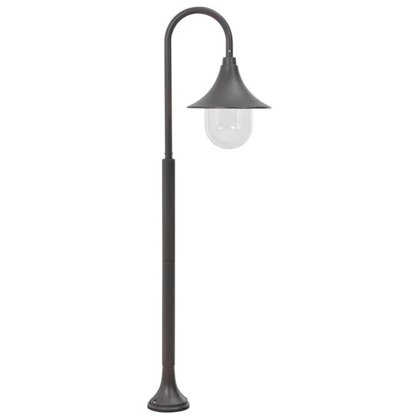 vidaXL Záhradná stĺpová lampa E27 120 cm hliníková bronzová
