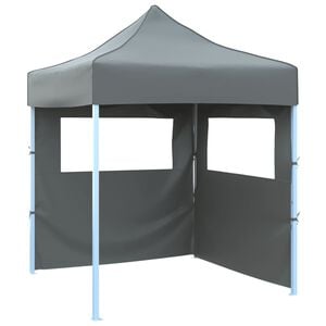 vidaXL Profesion&aacute;lny skladac&iacute; p&aacute;rty stan+2 steny 2x2 m, oceľ, antracit