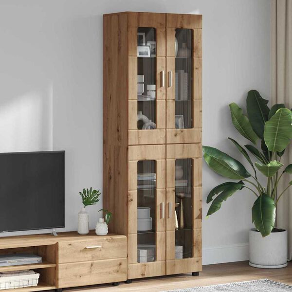 vidaXL Highboard Remeseln&yacute; dub 60 x 35 x 182 cm Kompozitn&eacute; drevo