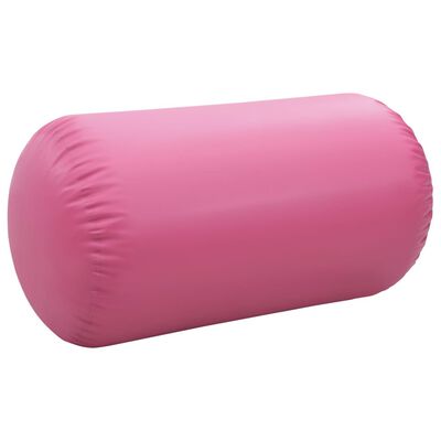 vidaXL Nafukovací gymnastický valec s pumpou 120x90 cm PVC ružový