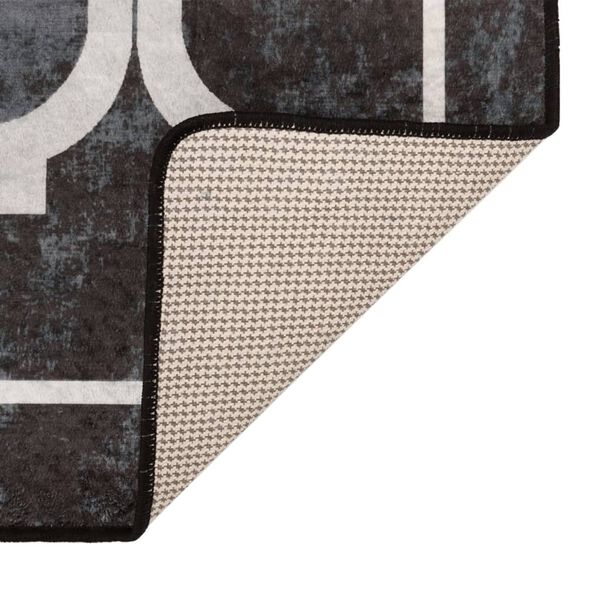 vidaXL Koberec um&yacute;vateľn&yacute; čierno-biely 80x300 cm