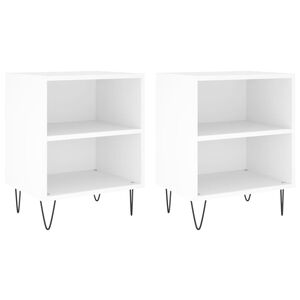 vidaXL Nočn&eacute; skrinky 2 ks biele 40x30x50 cm kompozitn&eacute; drevo