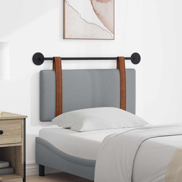 vidaXL Z&aacute;vesn&aacute; Čel&aacute; N&aacute;stenn&yacute; Svetlosiv&aacute; 90 x 55 x 5 cm Antik PU