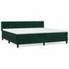 vidaXL Posteľn&yacute; r&aacute;m boxsping s matracom tmavozelen&yacute; 200x200 cm zamat