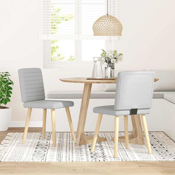 vidaXL Jedálenské stoličky 2 ks oblakšedá látka