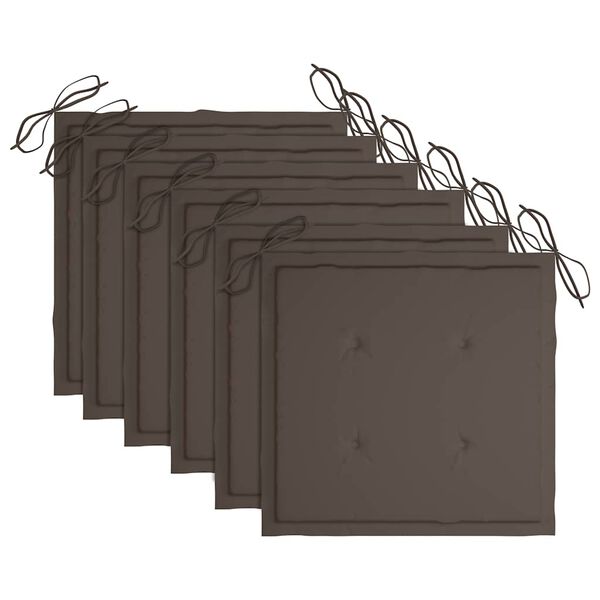 vidaXL Skladacie vonkaj&scaron;ie stoličky s podložkami 6 ks ak&aacute;ciov&yacute; mas&iacute;v