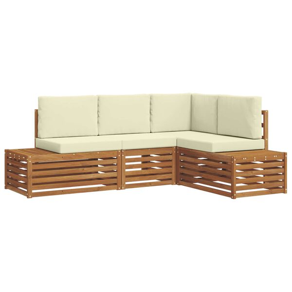 vidaXL Z&aacute;hradn&aacute; s&uacute;prava gaučov s vank&uacute;&scaron;om 4 Kus Pr&iacute;rodn&aacute; a kr&eacute;mov&aacute;