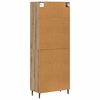 vidaXL Highboard 2 pcs Star&eacute; drevo Drevovl&aacute;knit&aacute; doska a sklo