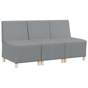 vidaXL Bezr&uacute;čkov&aacute; modul&aacute;rna sofa jednotka 3 pcs Svetlosiv&aacute;