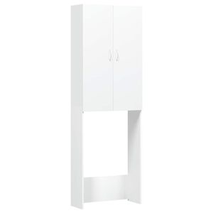 vidaXL Skrinka na pr&aacute;čku, biela 64x25,5x190 cm