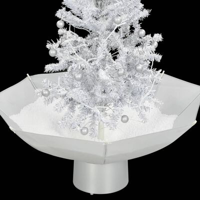 vidaXL Snežiaci vianočný stromček dáždnikovým podstavcom biely 75 cm