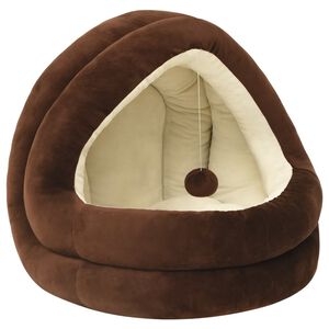 vidaXL Pelech pre mačky 40x40x35 cm hned&yacute; a kr&eacute;mov&yacute;