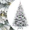 vidaXL Umel&yacute; vianočn&yacute; stromček s 300 LED-i Biela 210 cm PE a PVC