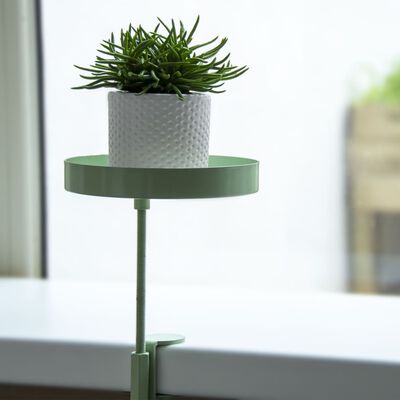 Esschert Design Podnos na rastliny so svorkami okrúhly zelený S