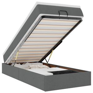 vidaXL Osmansk&yacute; r&aacute;m postele s matracom tmavosiv&aacute; 80x200 cm l&aacute;tka