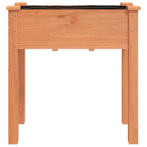 vidaXL Kvetináč s vložkou hnedý 71x37x76 cm jedľový masív