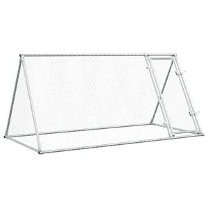 vidaXL Klietka pre kurčat&aacute; strieborn&aacute; 200x105x91 cm pozinkovan&aacute; oceľ