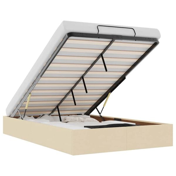 vidaXL Osmansk&yacute; r&aacute;m postele bez matraca kr&eacute;mov&aacute; 120x200 cm L&aacute;tka