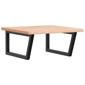 vidaXL Polica pod um&yacute;vadlo n&aacute;stenn&aacute; oceľ a bukov&yacute; mas&iacute;v