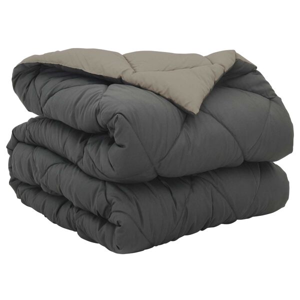 vidaXL Prikr&yacute;vka na cel&yacute; rok Svetlo &scaron;ed&aacute; a antracitov&aacute; 220 x 135 cm