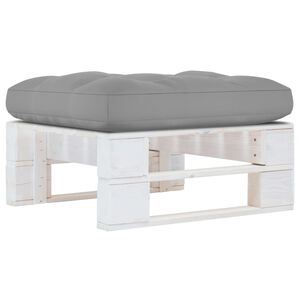 vidaXL Z&aacute;hradn&aacute; taburetka z paliet, biela, impregnovan&aacute; borovica