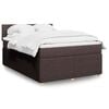 vidaXL Boxspring posteľ s matracom tmavohned&aacute; 140x190 cm l&aacute;tka