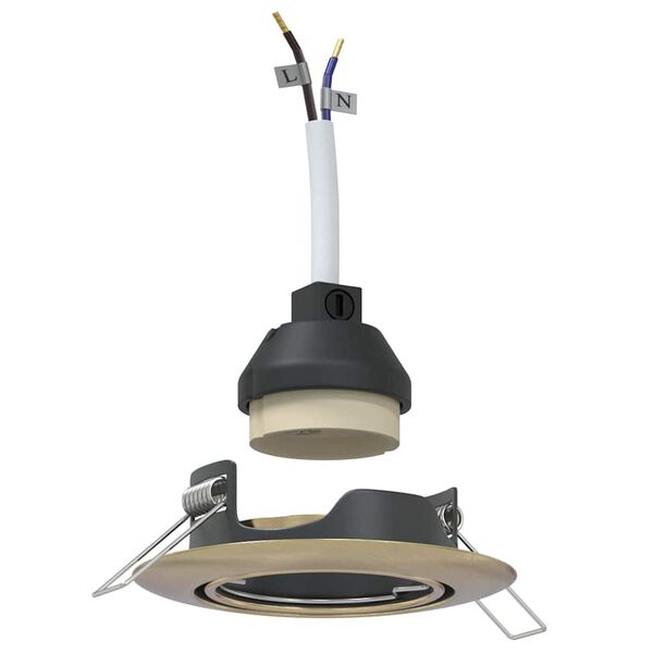 vidaXL Bodové svetlo 12 pcs Mosadzná 9 x 9 x 2.5 cm Kov