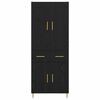 vidaXL Highboard Čierny dub 69,5 x 34 x 180 cm Kompozitn&eacute; drevo
