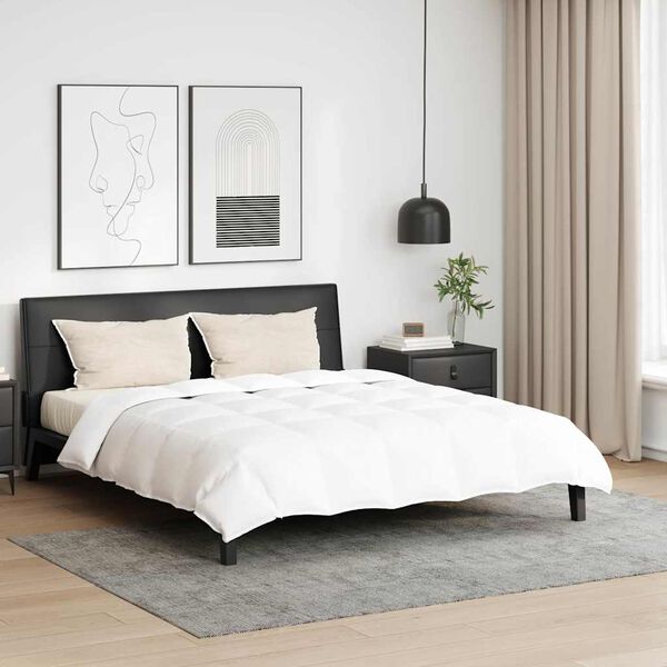 vidaXL Sada prikrývok s vankúšom 3 pcs Biela Husacia perie