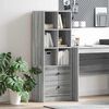 vidaXL Highboard so zásuvkou Sivý Sonoma 45,5 x 34 x 127 cm