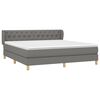 vidaXL Boxspring posteľ s matracom tmavosiv&aacute; 160x200 cm l&aacute;tka