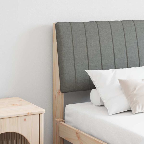 vidaXL Čal&uacute;nen&eacute; čelo postele Tmavo &scaron;ed&aacute; 150 cm