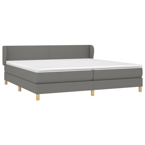 vidaXL Boxspring posteľ s matracom tmavosiv&aacute; 200x200 cm l&aacute;tka